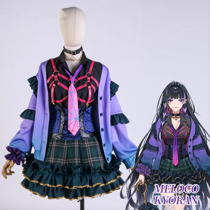 

Anime Game Vtuber XSOLEIL Meloco Kyoran Lolita Dress Party Uniform XS-XL Role Play Cosplay Costume Halloween Carnival 2023 New
