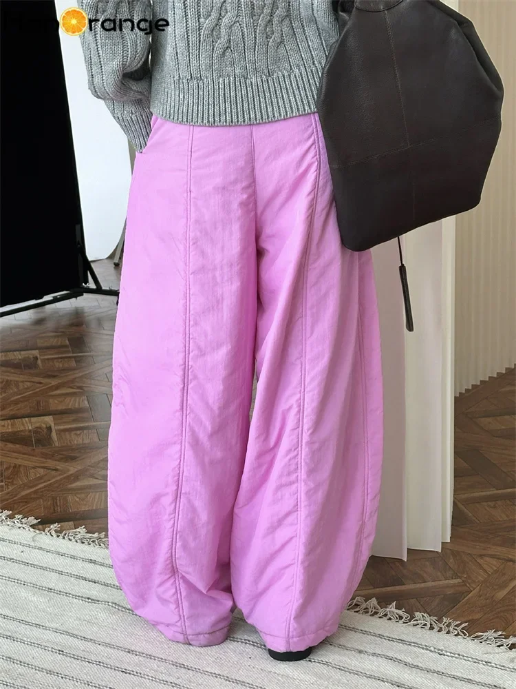 Женские плиссированные брюки с хлопковой подкладкой