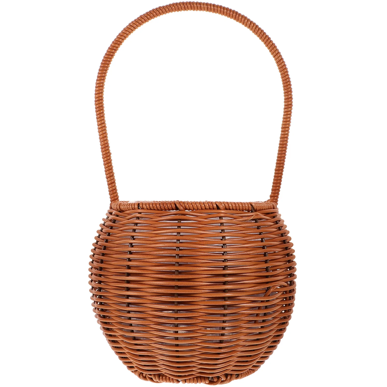 

Small Woven Flower Basket Picnic Basket Decorative Flower Holder Gift Basket with Handle