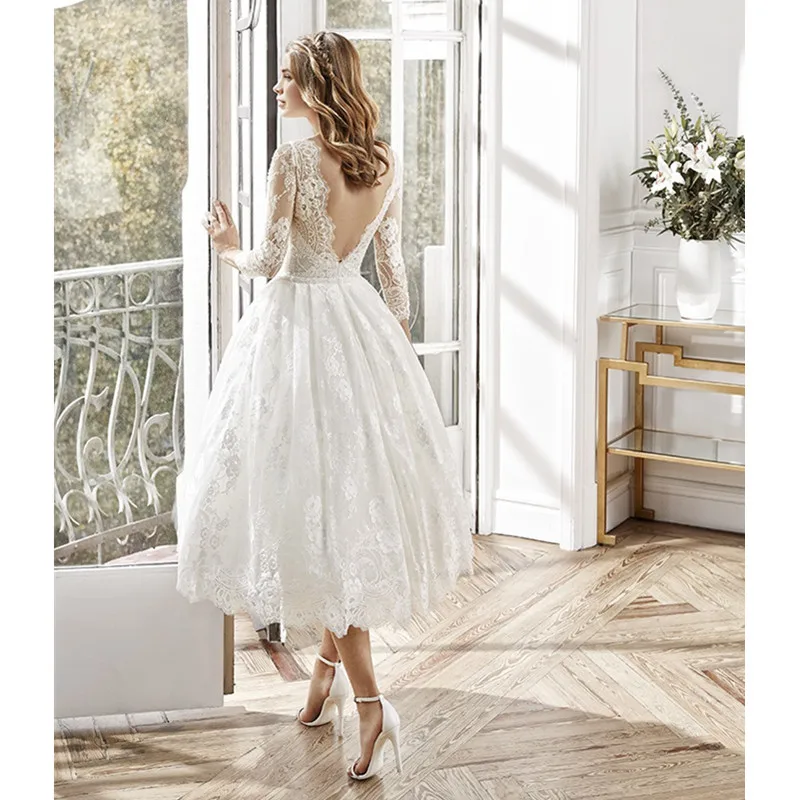 New Short Knee Length Lady Girl Fairy Wedding Bridal Dress Party Evening Dancing Performance Dress Bridesmaid Party Dresses