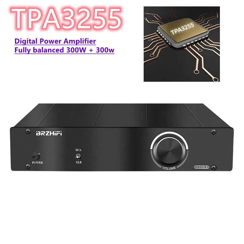 

Tpa3255 Amp 2,0 канал 300 Вт + 300 Вт Xlr полностью сбалансированный вход Полностью сбалансированный выход цифровой усилитель мощности