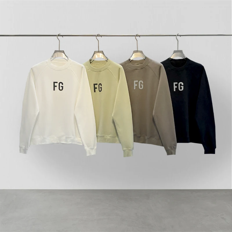

Essentials new crewneck hoodie hip hop loose laser FG lettering High Street tide brand oversize neutral hoodie