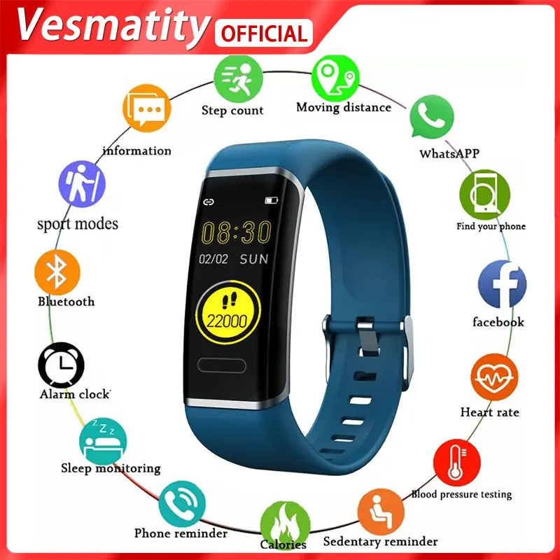 

Для Apple Huawei Xiaomi CT6 умный монитор Breslet Pressur водонепроницаемые спортивные браслеты для фитнеса Многофункциональный сенсорный экран