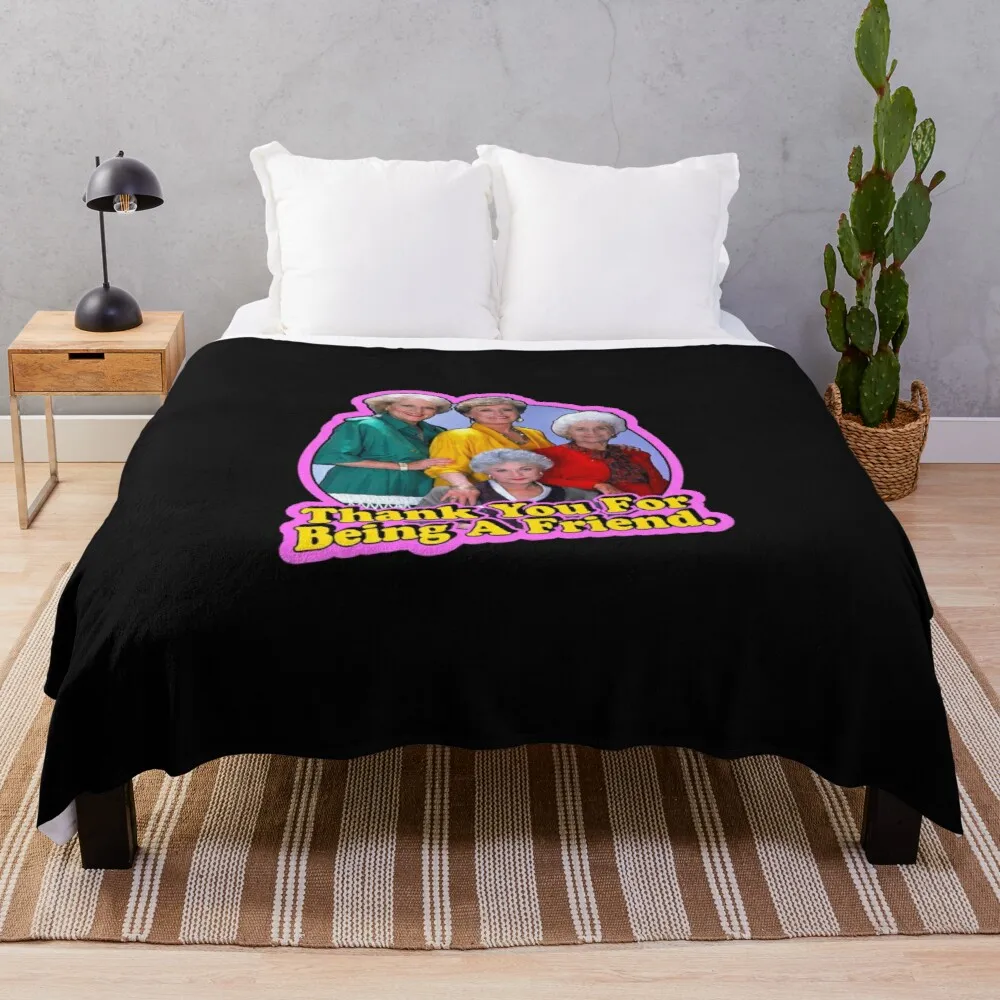 

80's Classic Golden Girls "Thank You For Being A Friend" Throw Blanket