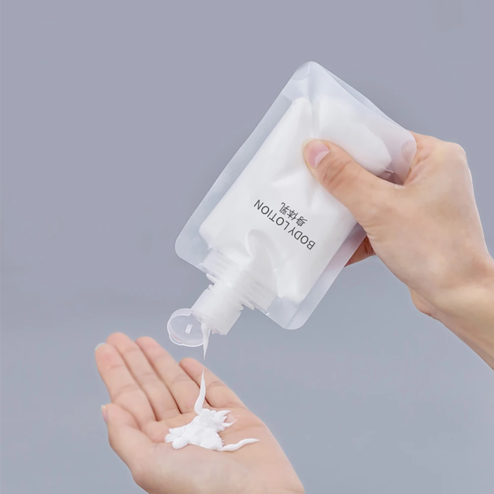 30/50ml Lotion Dispenser Tasche Reise Reusable Auslauf Nachfüllbare Beutel Shampoo Flüssigkeit Kosmetische Verpackung Lagerung Container