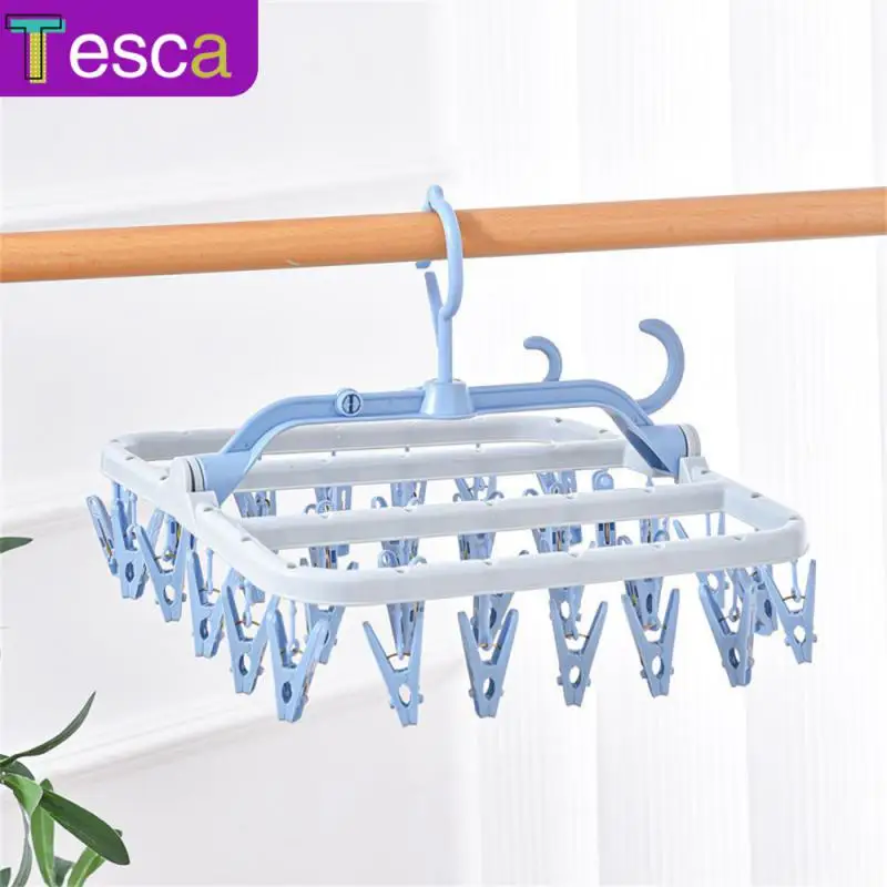 

Clothes Drying Tools Clothes Folder Thickened Material Windproof Sock Clip Holder Plastic Multi-clip Drying Clothes Hanger