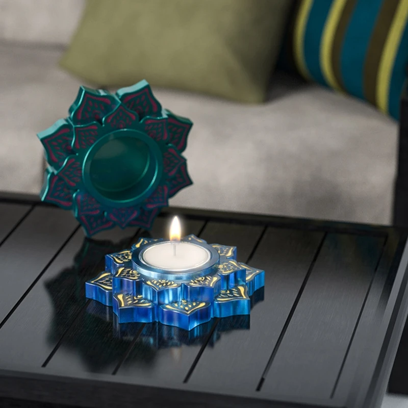 

Подсвечники для свечей Lotus Tealight, форма из эпоксидной смолы в форме цветка лотоса, силиконовая форма для подсвечника, Прямая поставка