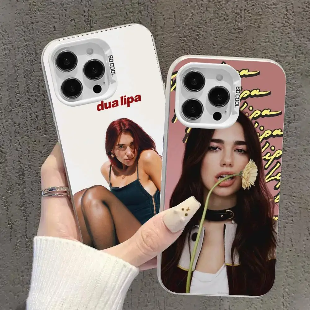 Фото Чехол для телефона Dua Lipa для iPhone 17, 16, 15, 14, 13, 12, 11, XS Pro Max, белый, IMD, цветной, серебристый, подходящий чехол №1