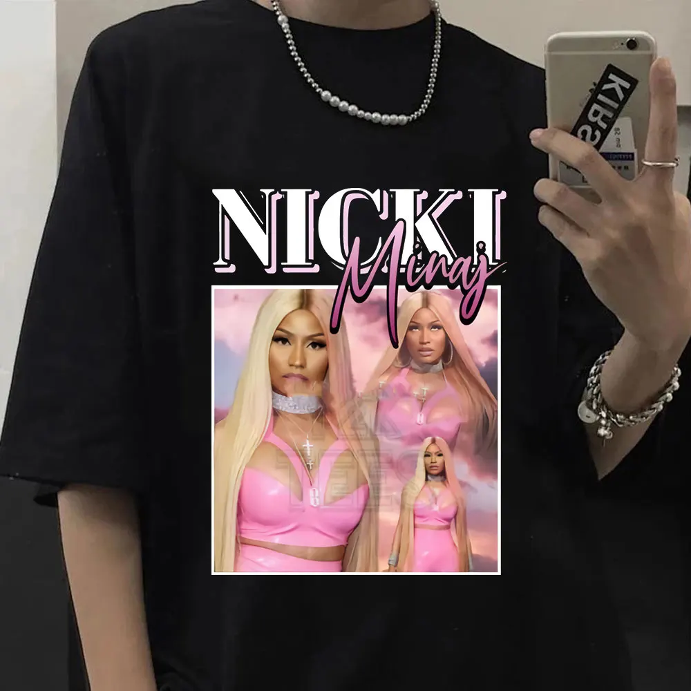 

Classic Rapper Nicki Minaj Men Women T Shirt Cool Harajuku T-shirts Streetwear Summer 90s Female T-shirt Clothes Punk Tee Shirt