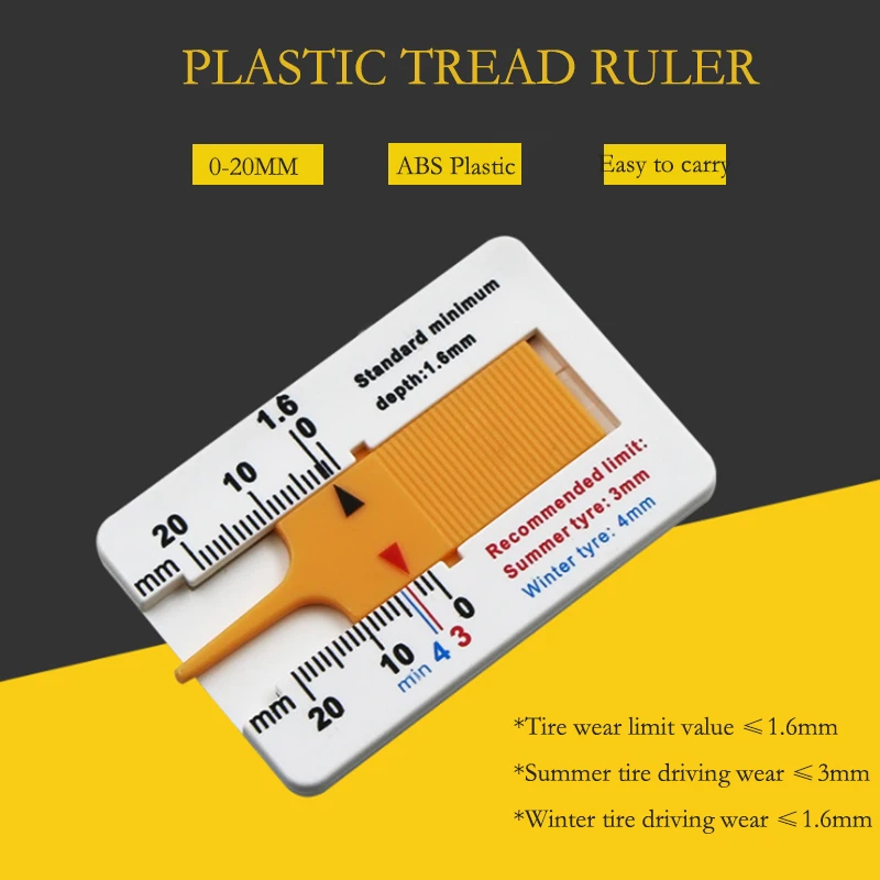 

Auto Tyre Tread Depth Gauge Caliper Tire Wheel Measure Meter Thickness Detection Repair Tool For Car Motorcycle Trailer Caravan
