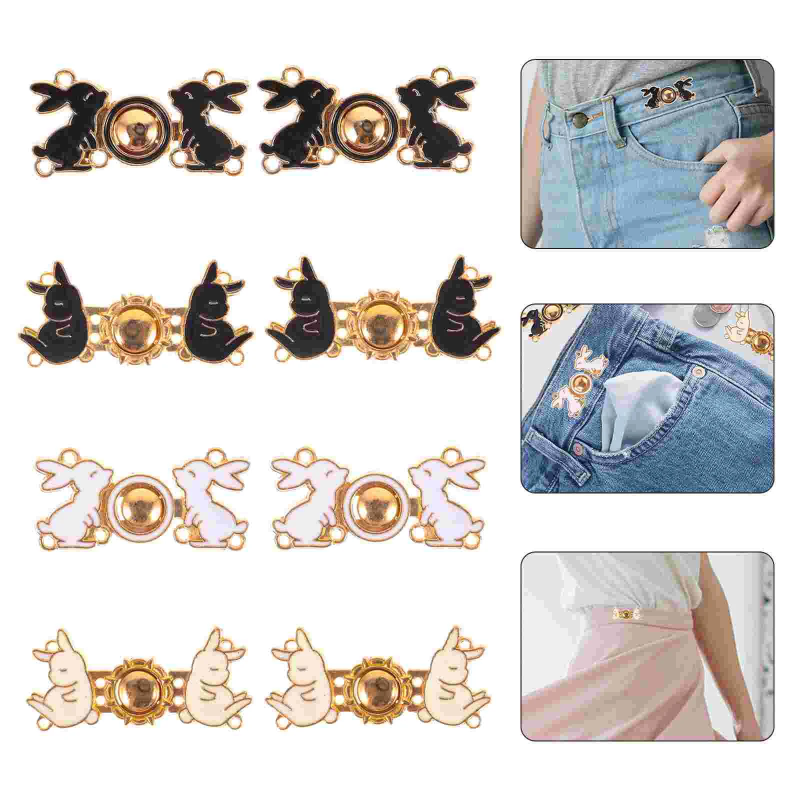 

Buttons Tightener Tightening Pants Jean Waistband Button Waist Collar Buckles Decorative Dress Chic Fixing Pant Delicate Jeans