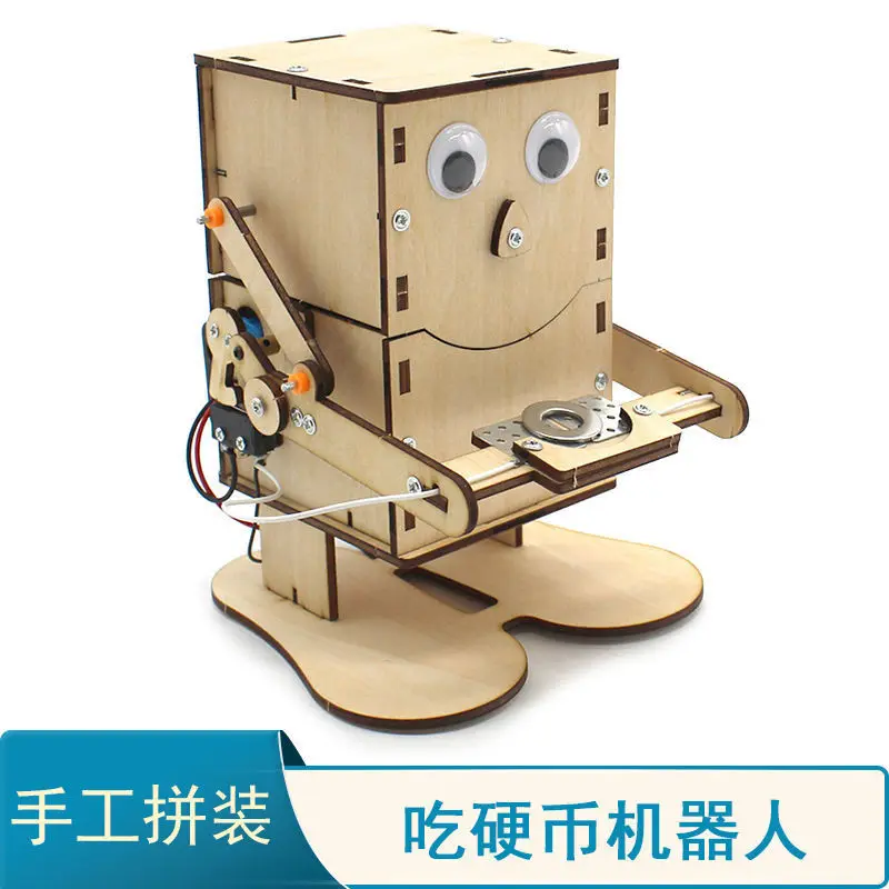 

Копилка-робот монета для учеников начальной школы, сделай сам, материал, сумка, деревянный подарок-робот