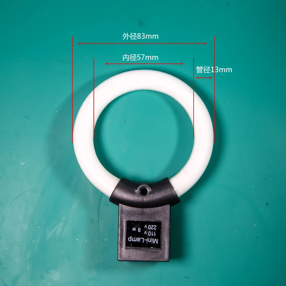 Черный кольцевой светильник для микроскопа Миниатюрная лампа 8 Вт источник света