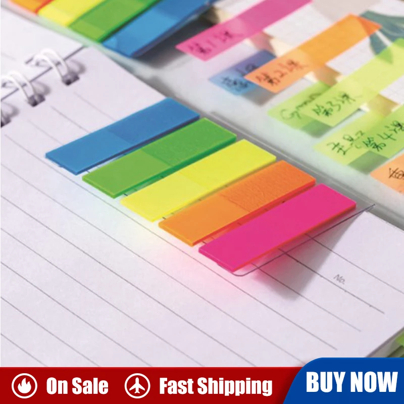 

100 Sheets Paper Office School Supplies Stationery Index Self Adhesive Memo Pad Sticky Notes Bookmark Point It Marker Sticker