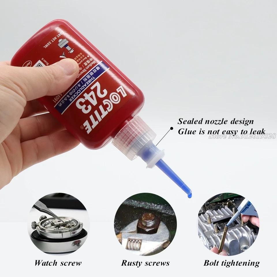 

Threadlocker 50/250ml Loctite 222 241 242 243 262 263 271 272 277 290 Screw Adhesive Anaerobic Glue Anti-loose Seal Thread Lock
