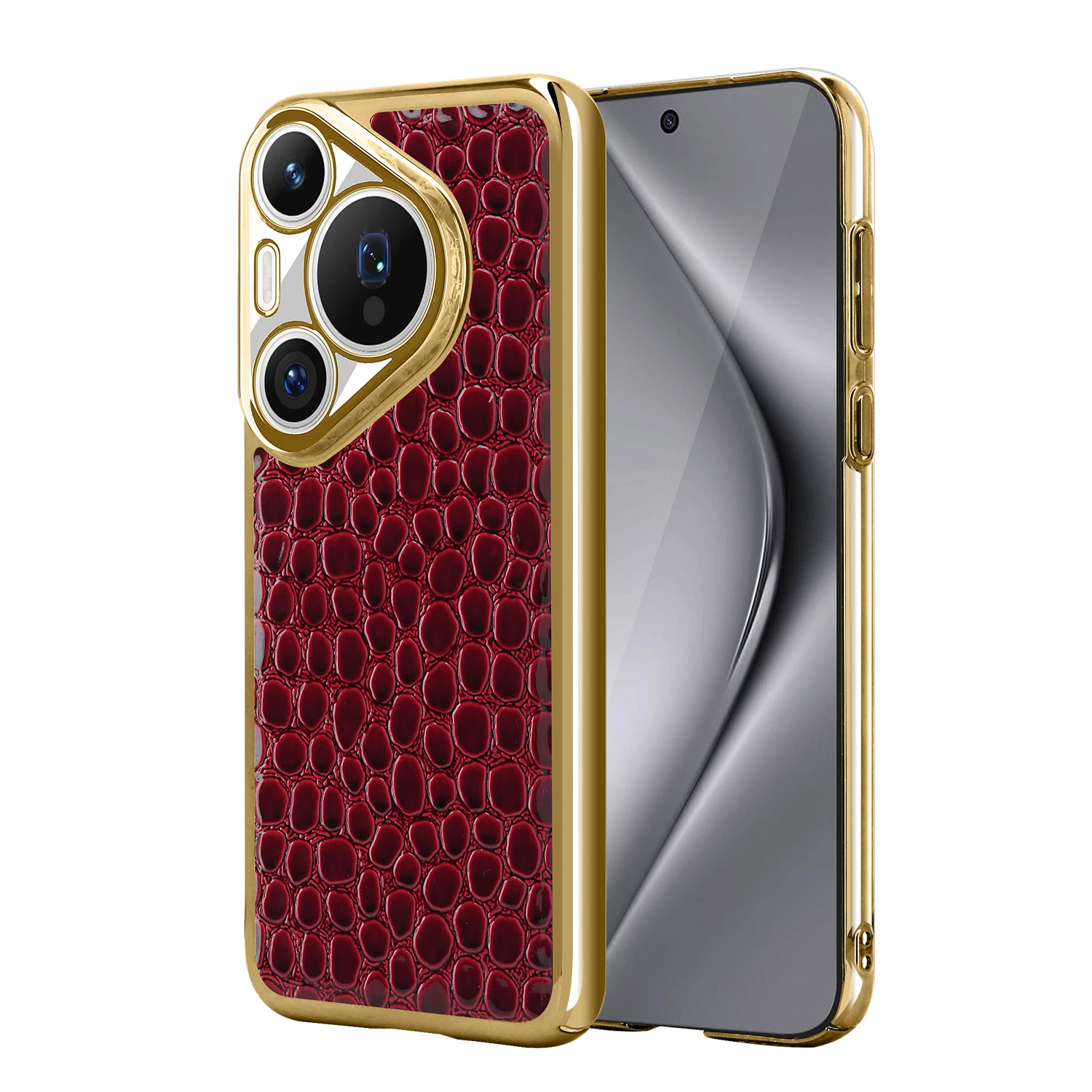 Чехол для телефона из искусственной кожи со змеиным крокодиловым узором Huawei P40 P50