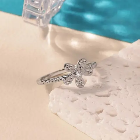 Открытое позолоченное кольцо из нержавеющей стали