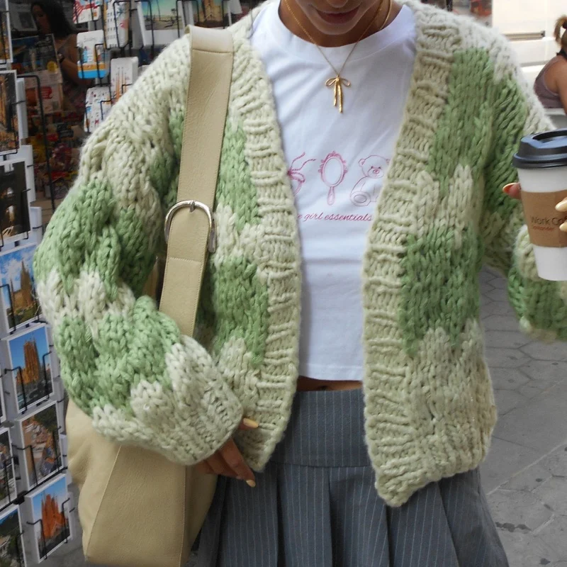 Стильные лоскутные полосатые вязаные кардиганы для женщин осенние модные