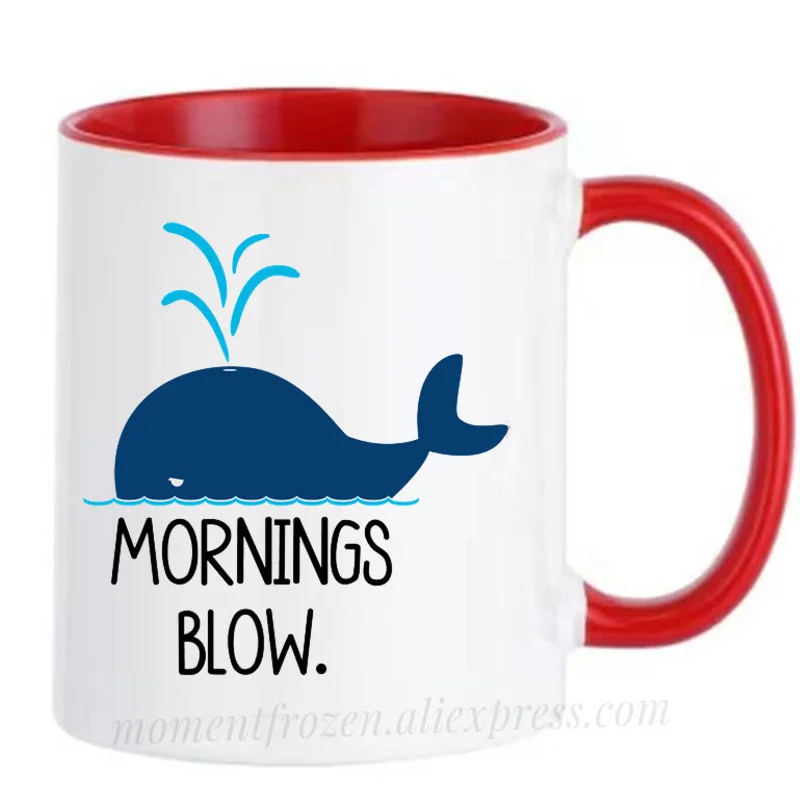 

Whale Cups Funny Office Coworker Mugs Cocoa Tea Coffee Mugen Unique Design Milk Tableware Coffeeware Home Decal Friends Gifts