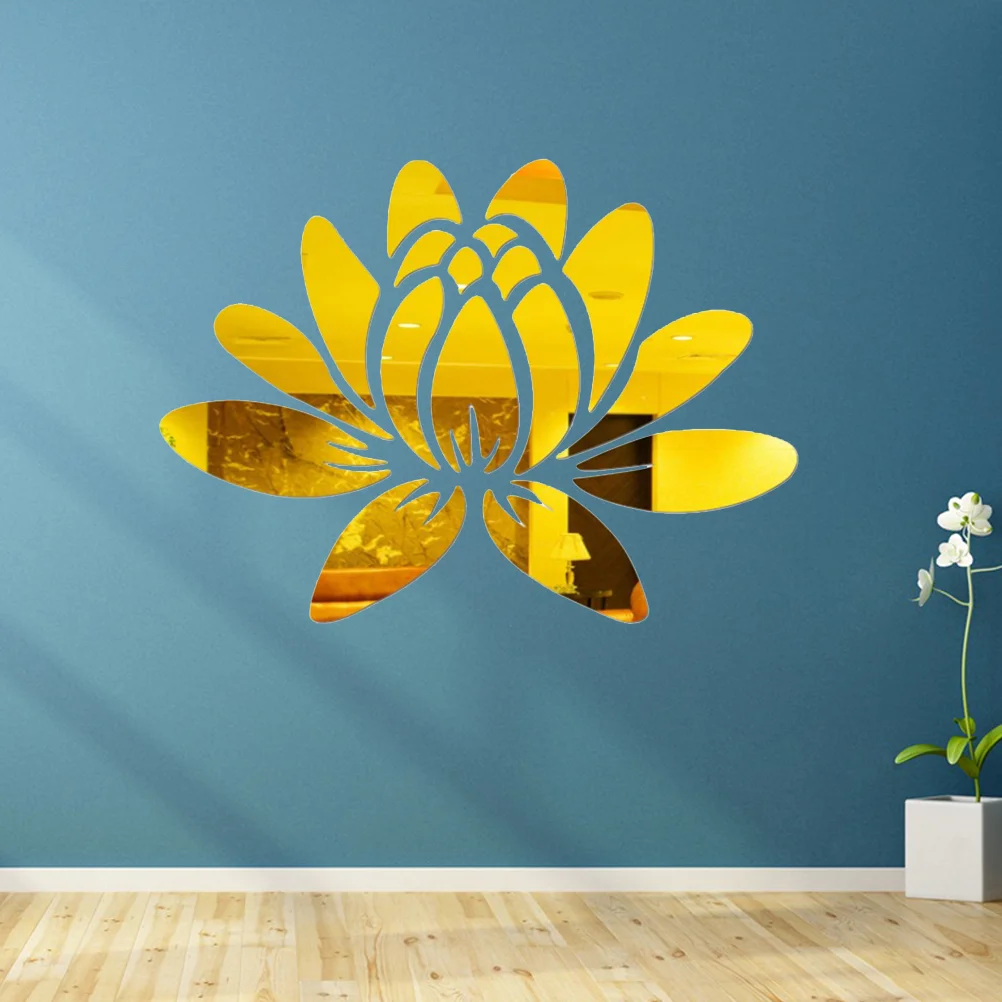 

3 D Flower Decals Mirror Stickers Flower Stickers Mirror Wall Stickers Home Decoration Wall Stickers & Murals Wall Decoration