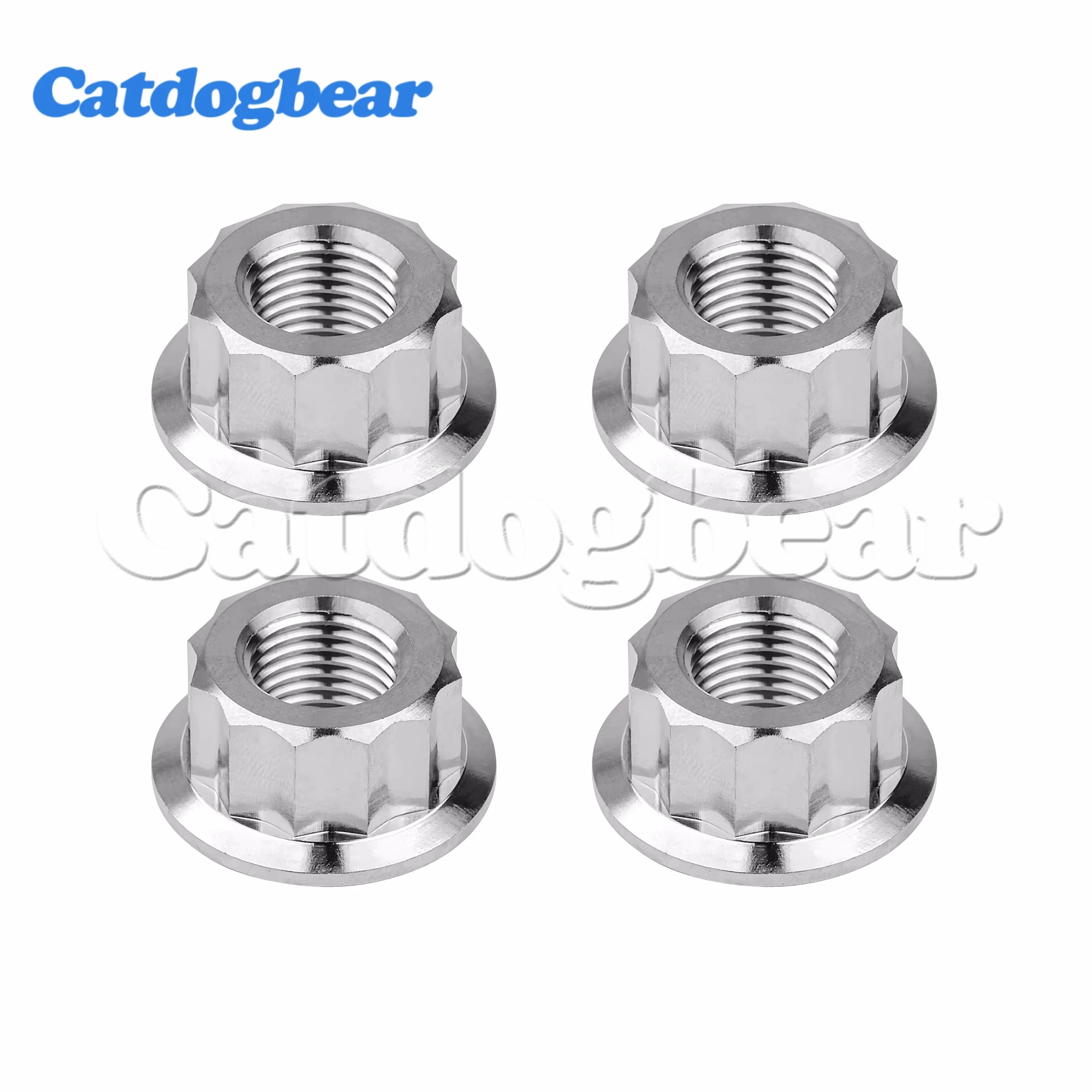 Catdogbear 4 шт. титановые гайки двойной шестигранный фланец 12-точечная гайка M5 M6 M8 M10 M12 фланцевая гайка для модификации мотоцикла