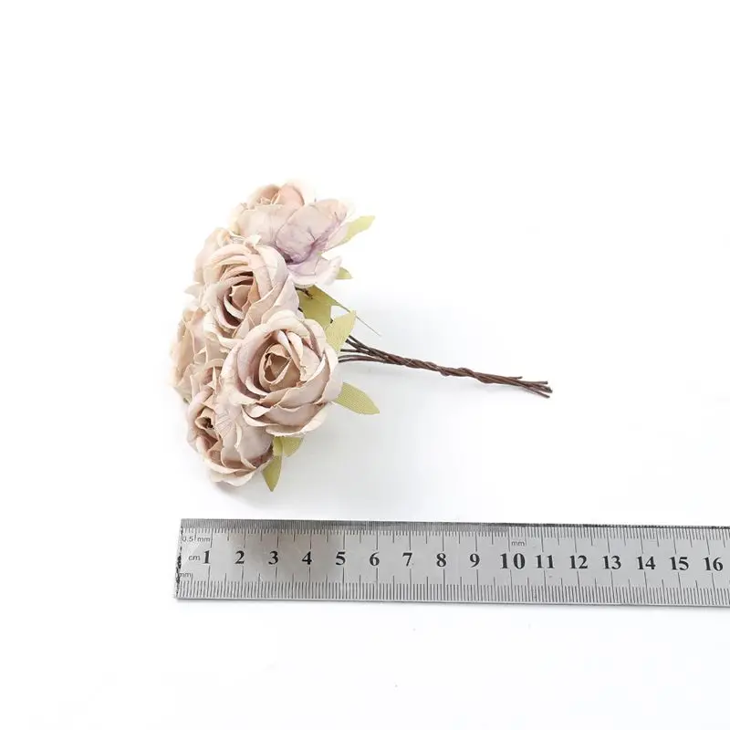 Искусственные мини-розы букет для домашнего декора сада комнатного свадебного