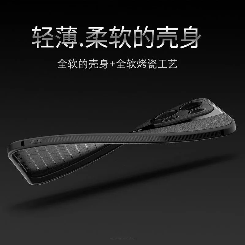 Фото Чехол для Oppo Reno 13 Pro, роскошный кожаный чехол Lichi + мягкий ТПУ, ультратонкий защитный объектив, тонкий матовый чехол для Oppo Reno 13 Pro №3