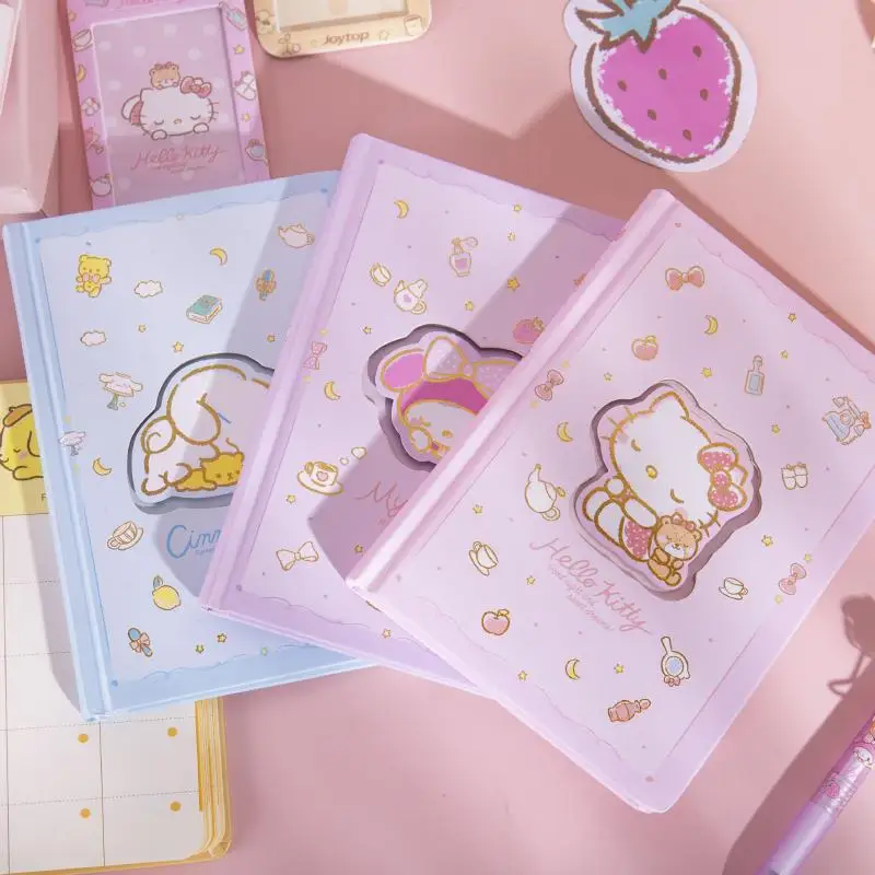 

Kawaii Sanrios ручная книга милые Китти My Melody Cinnamoroll мультфильм полый A5 в твердом переплете блокнот канцелярские принадлежности для девочек Подар...
