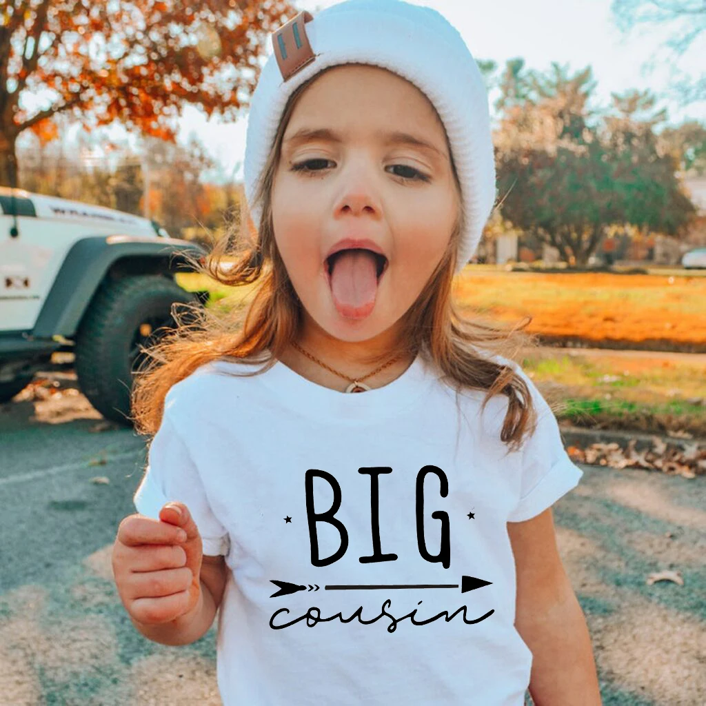 Big Cousin Little Cousin Baby Onesie/T-shirt Kids T-shirt Gift for new cousin Cute Baby Shower Gift Cousin crew toddler shirts