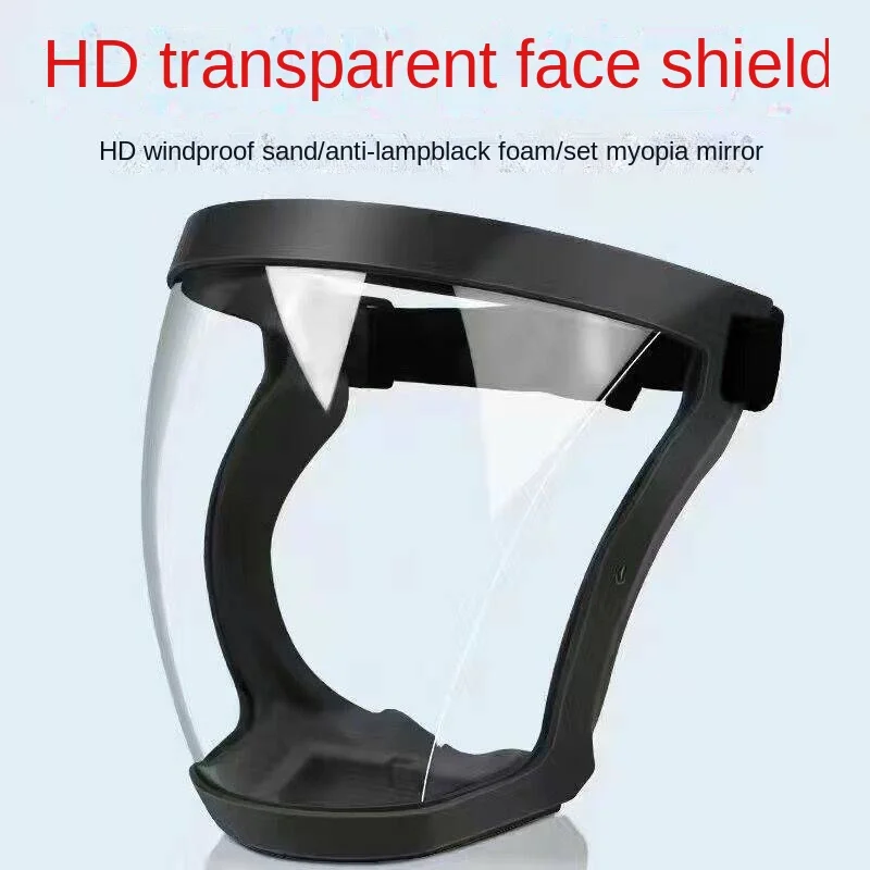 

Прозрачная маска для лица, многоразовая Пылезащитная противотуманная маска, HD защитные очки, защита для кухни, противоразбрызгивающая маск...