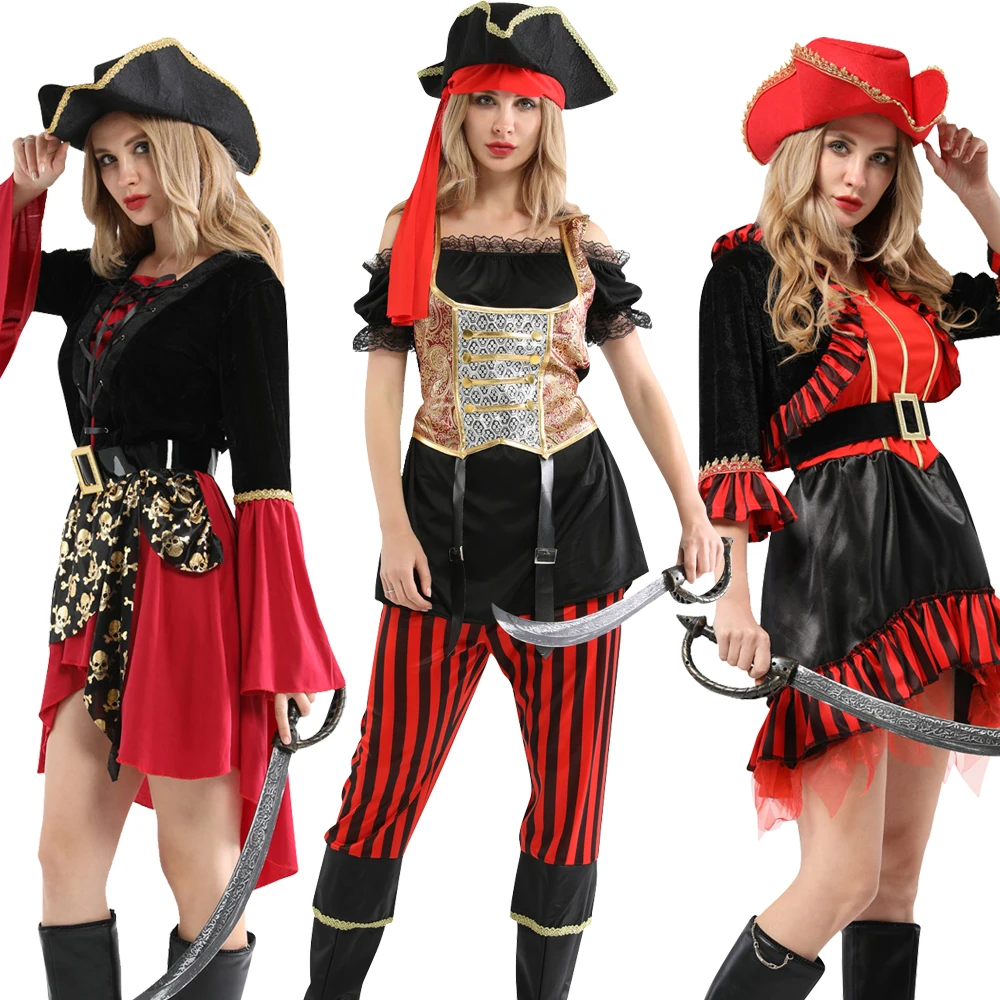 

Halloween Sexy Women Pirate Cosplay Costume Hat Fancy Party Dress Carnival Christmas Party Christmas Gifts