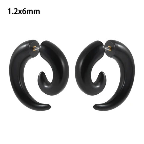 Пара чёрных акриловых серьг-расширителей Dreamlee