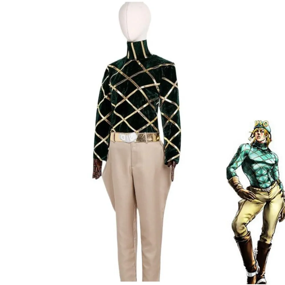 

Anime JoJo'S Bizarre Adventure Steel Ball Run Diego Brando Cosplay Costume Long Sleeved Sweater Man Woman Halloween Party Suit