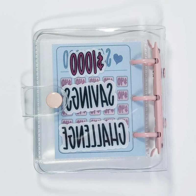 Cashbook Money Saving Pocket Mini Loose-leaf Binder Savings Challenge Book