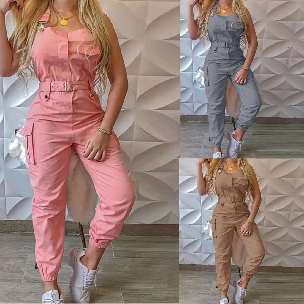 

Loose Rompers Long Pockets Women Pants Dungarees Trousers Loose Jumpsuit Women's Ladies Jumpsuit Sequin s Women Set Jumpsuit