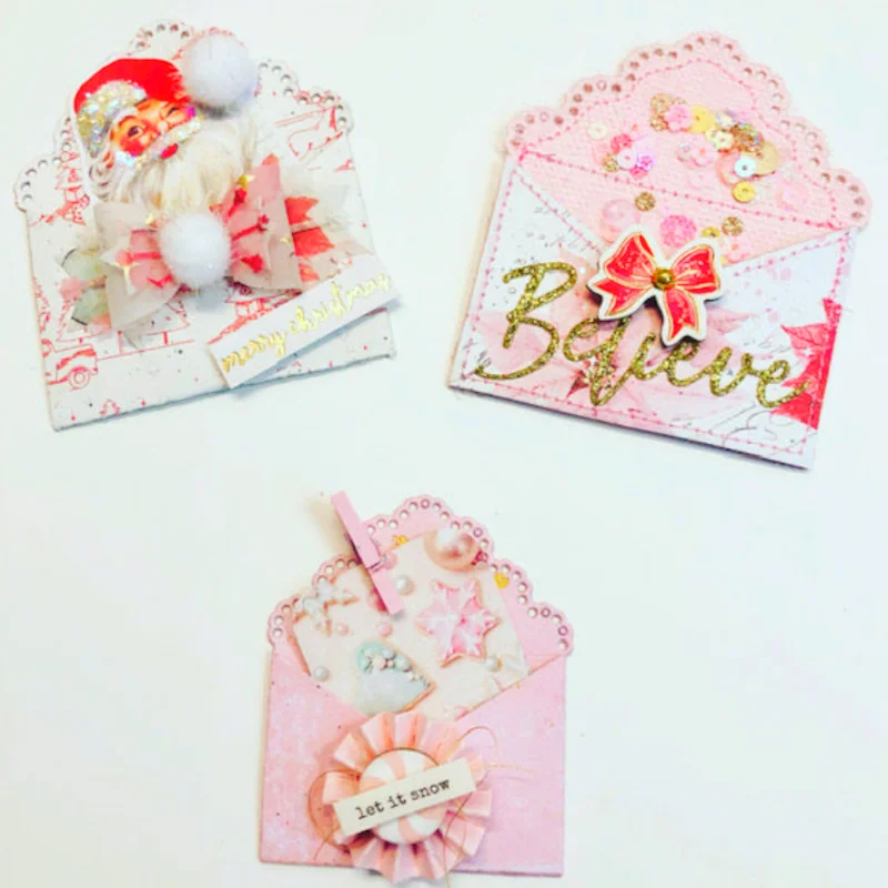 Мини зубчатый конверт металлические Вырубные штампы для сделай сам скрапбукинг