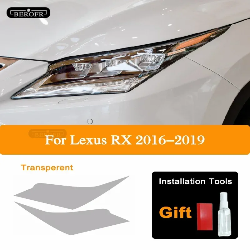

Для Lexus RX 2016-Present RX350 RX300 RX450h Защитная пленка для фар автомобиля Тонировочная пленка Дымчатый черный ТПУ Прозрачная наклейка Аксессуары