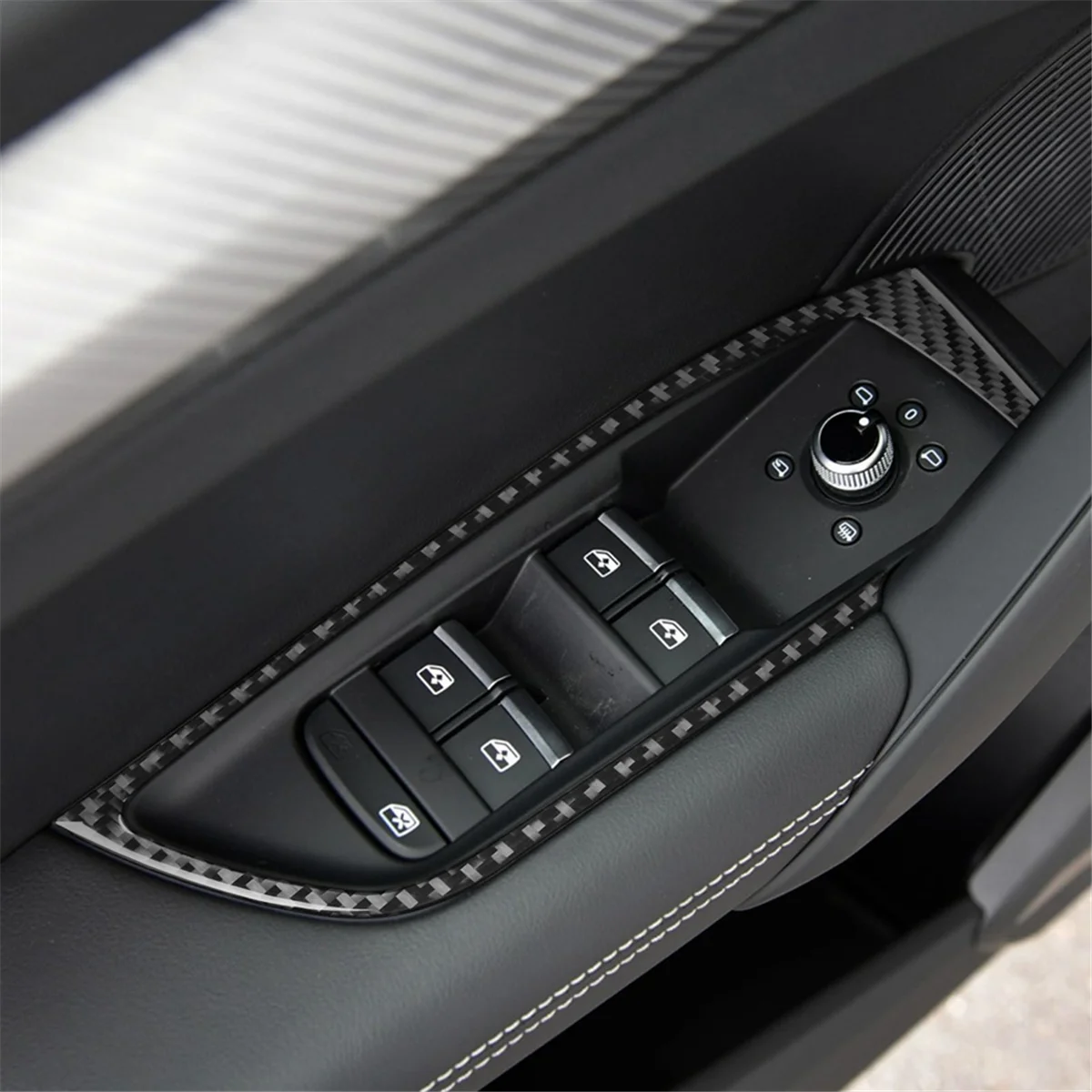 Настоящее углеродное волокно для Q5L FY SQ5 2018-2024 кнопка переключателя подъема окна