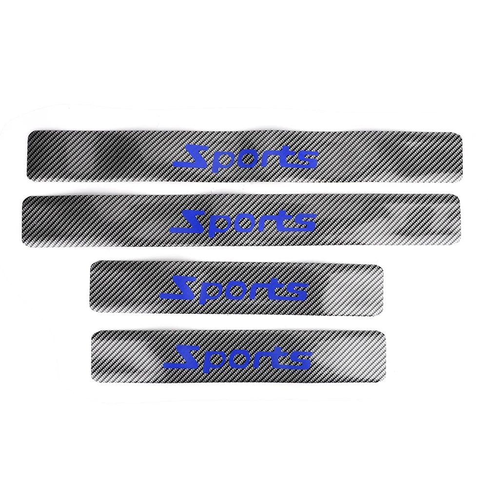 

4 Pcs Sill Protector Carbon Fiber Material Car Door Protector Sticker 25 x 15 x 8cm sill sill