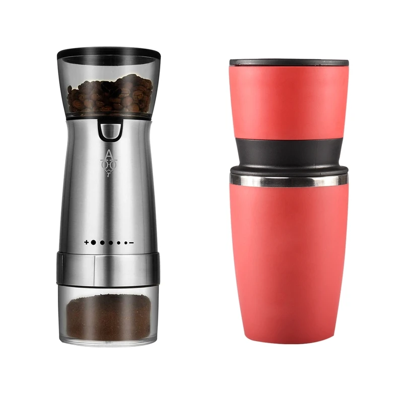 

Electric Coffee Bean Grinder Espresso Burr Manual Coffee Maker Portafilter