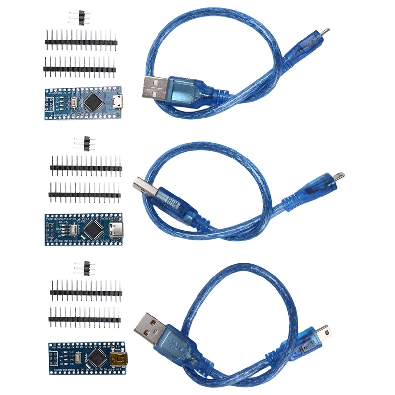 

Модуль питания FULL-Nano V3.0 ATMEGA328P CH340G MICRO/TYPE-C/MNI с контактным разъемом, улучшенная версия, плата без пайки, проводка