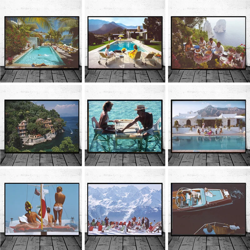 Постеры и принты для летней вечевечерние скандинавский пейзаж Картина на холсте