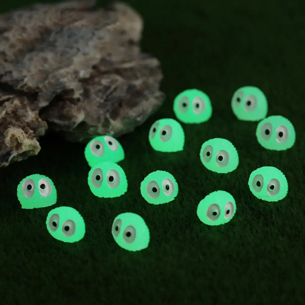 

10Pcs Creative Shape Briquettes Ornaments Luminous Cartoon Doll Resin Glowing Micro Landscape Elf Figurines Ornaments Home Decor
