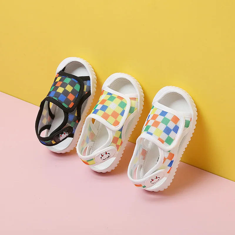 

Children's Shoes 2022 Summer New Baby Sandals Colorful Mesh Sandals Soft-Soled Velcro kids shoes sandals for girls