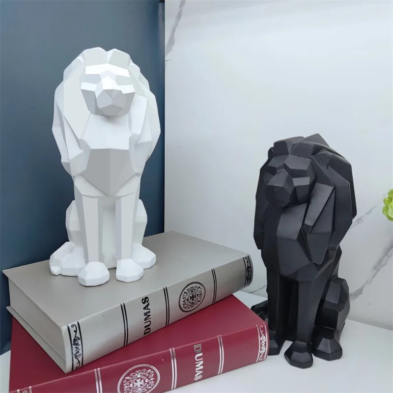 

Creative Lion Ornament Resin Crafts Home Entrance Living Room Bedroom Personality Decoration Desktop Ornament FigurineDecoration