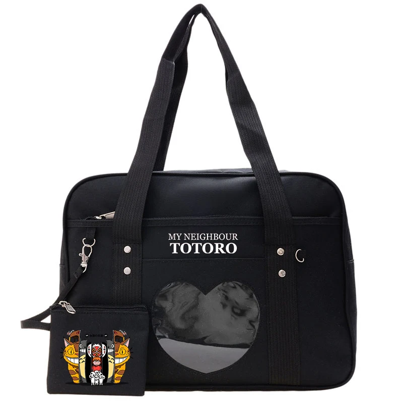 

Japanese Harajuku Totoro Printed Women JK Handbags School Student Totes Messenger Handbag