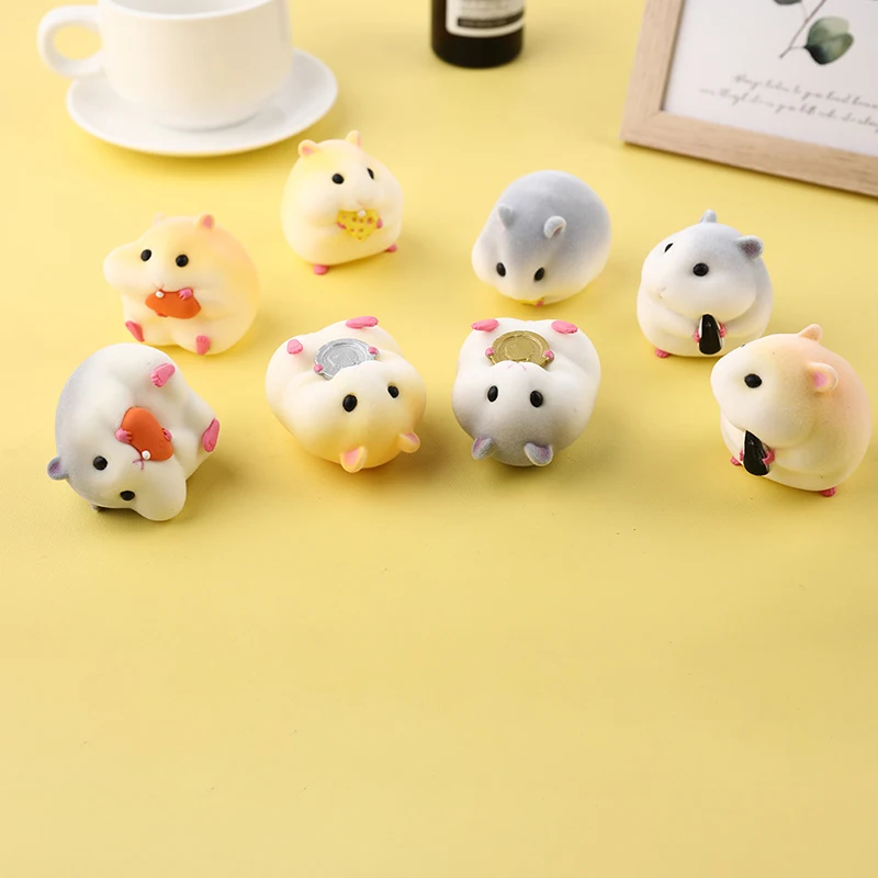 

Cute Anime Hamster Blind Box Car Interior Decoration Gourmet Hamster Figures Auto Dashboard Decoration For Car Accessories