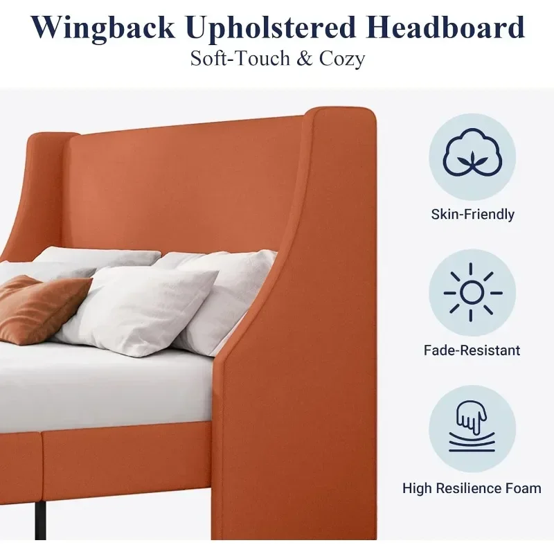 Рама для кровати большого размера рама на платформе с обивкой