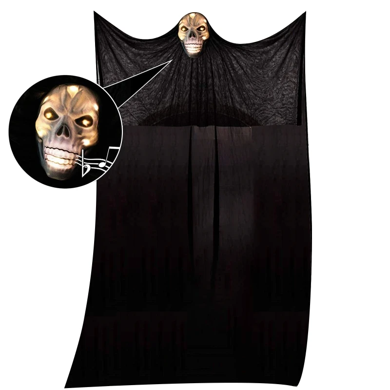 

Halloween Ghost Pendant Luminous Sound Voice Control Outdoor Garden Yard Decor