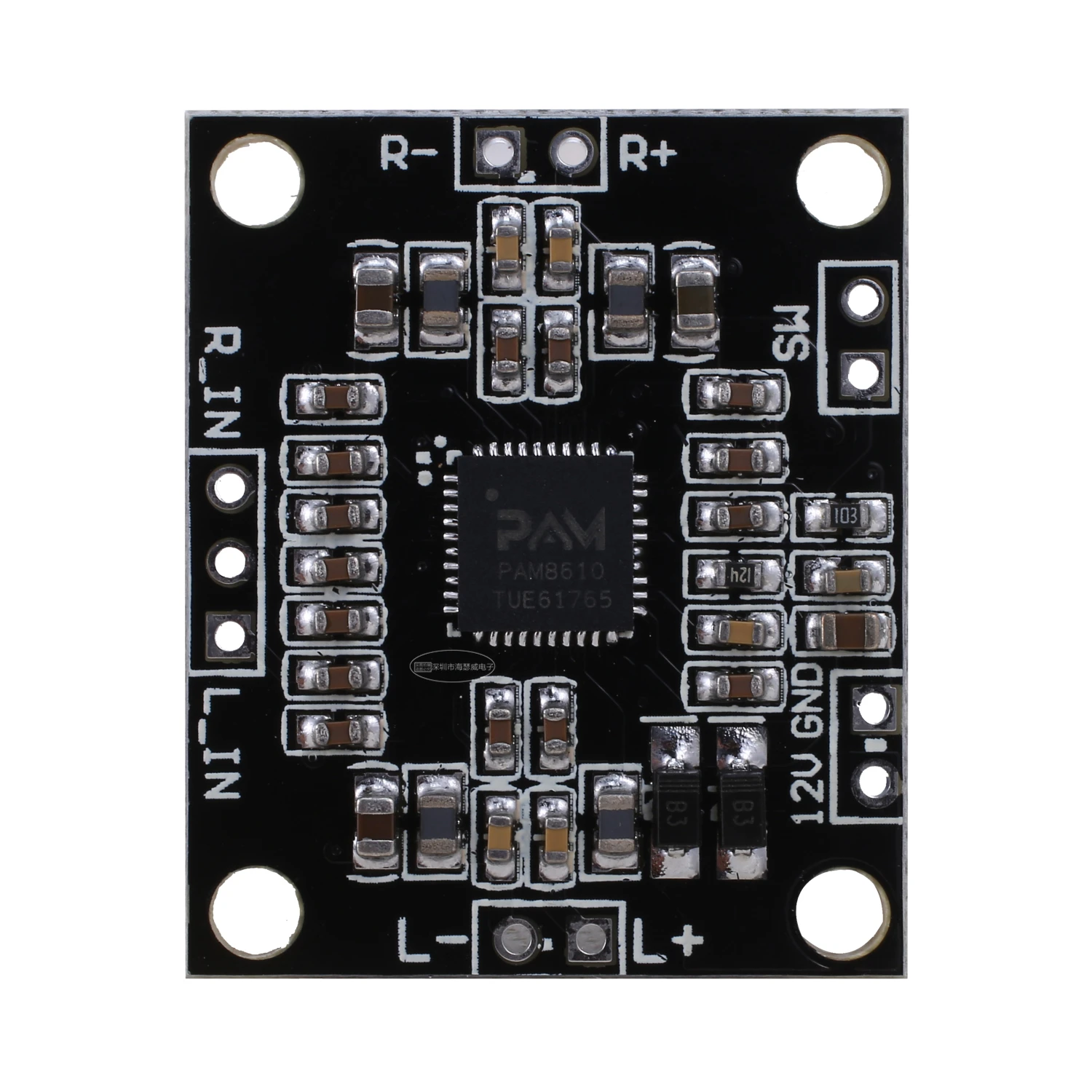 

PAM8610 Digital Amplifier Board 2x15W Dual Channel Stereo Class D High Power Amplifier Board Mini